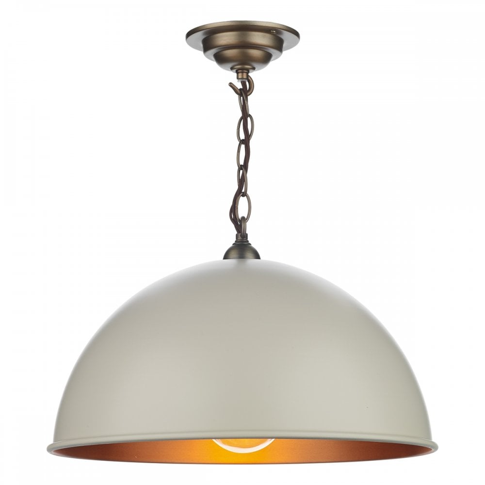 Ealing Small Ceiling Pendant Light In Cream Finish EAL8612