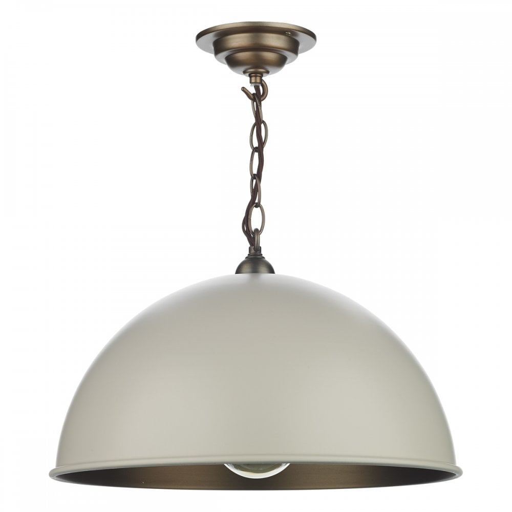 Ealing Small Ceiling Pendant Light In Cream Finish EAL8612