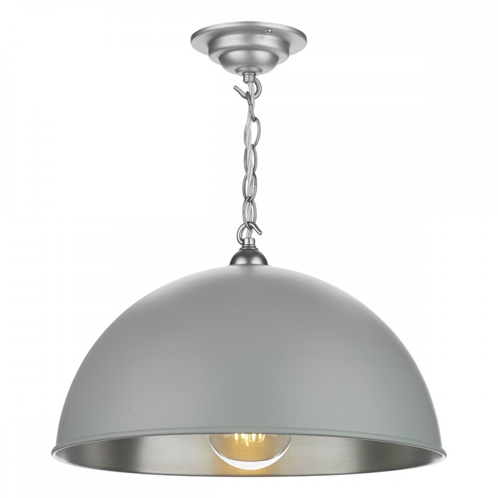 Ealing Small Ceiling Pendant Light In Powder Grey Finish EAL0199