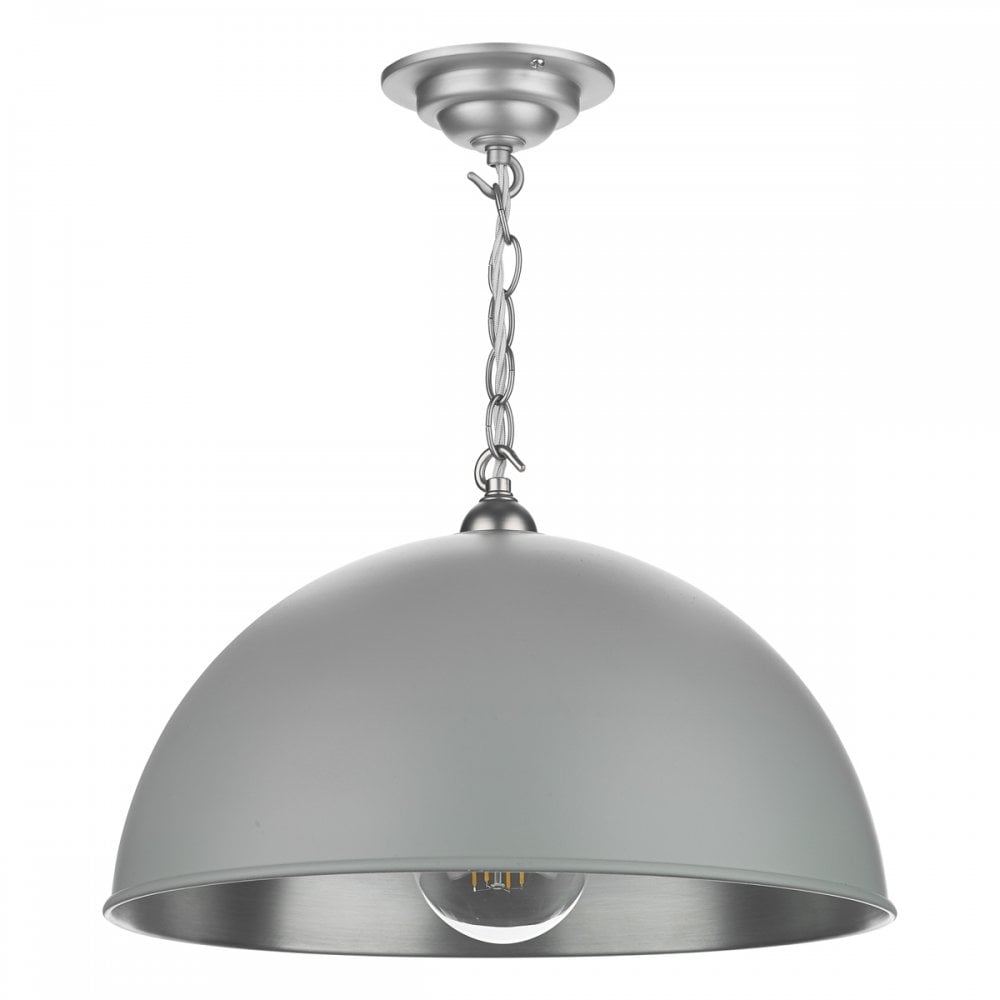 Ealing Small Ceiling Pendant Light In Powder Grey Finish EAL0199