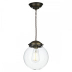 Fairfax Ceiling Pendant Light In Antique Brass Finish With Clear Glass Shade FAI0175