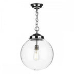 Fairfax Ceiling Pendant Light In Polished Chrome Finish With Clear Glass Shade FAI8150