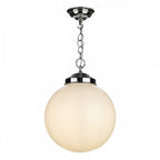 Fairfax Ceiling Pendant Light In Polished Chrome Finish With Opal Glass Shade FAI8152