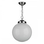 Fairfax Ceiling Pendant Light In Polished Chrome Finish With Opal Glass Shade FAI8152