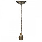 Duxford Ceiling Pendant Light In Bronze Finish With Clear Glass Shade DUX6575 + VID8608