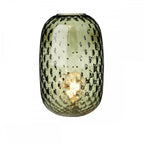 Duxford Ceiling Pendant Light In Bronze Finish With Green Glass Shade DUX6575 + VID8624