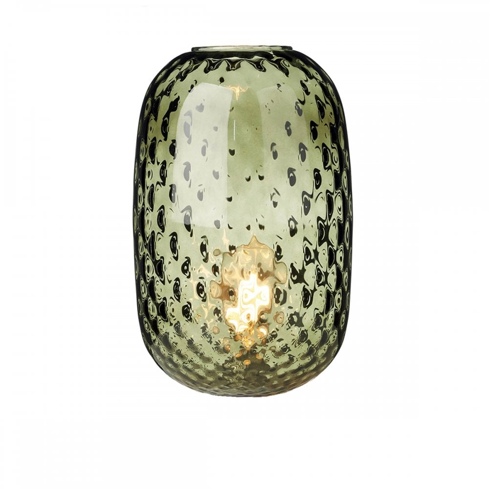 Duxford Ceiling Pendant Light In Bronze Finish With Green Glass Shade DUX6575 + VID8624