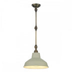 Hoxton Ceiling Pendant Light In Brass Finish With Pebble Shade HOX0775+DEX1902