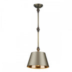 Hoxton Ceiling Pendant Light In Brass Finish With Almond Cream Shade HOX0775+EMP2018-BZ