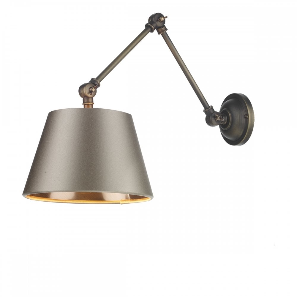 Hoxton Ceiling Pendant Light In Brass Finish With Almond Cream Shade HOX0775+EMP2018-BZ