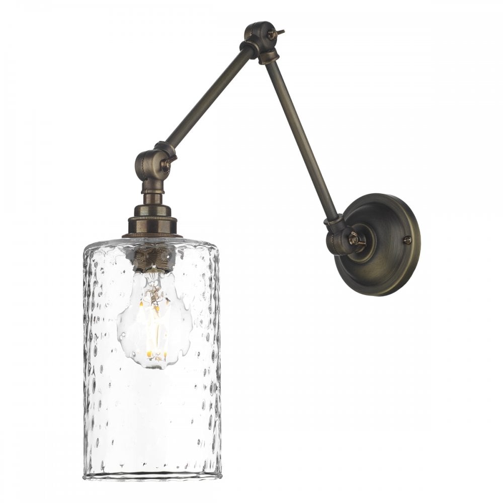 Hoxton Ceiling Pendant Light In Brass Finish With Clear Glass Shade HOX0775+GIL191