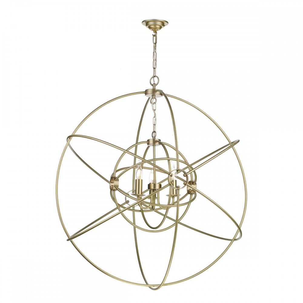 Orb 3 Light Ceiling Pendant In Butter Brass Finish ORB8840