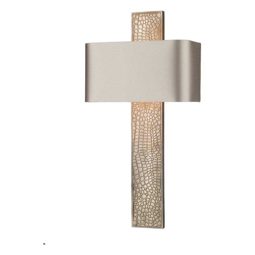 Croc Stylish Wall Light In Bronze With Almond Cream Shade CRO07