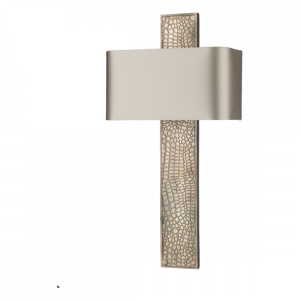 Croc Stylish Wall Light In Bronze With Almond Cream Shade CRO07