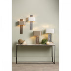 Croc Stylish Wall Light In Bronze With Almond Cream Shade CRO07