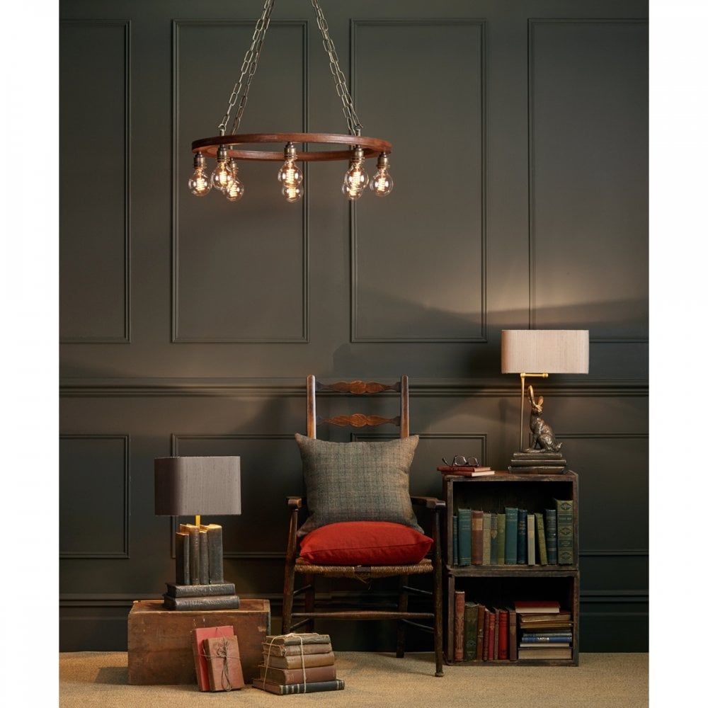 Author Table Lamp In Bronze Finish With Truffle Shade AUT4263+ZUM1072-BZ