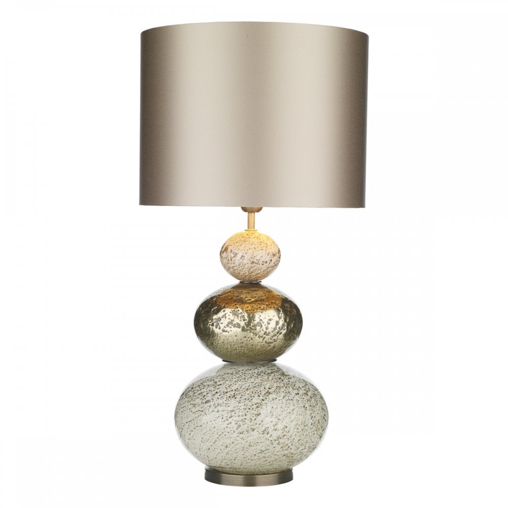 Boavista Stylish Table Lamp In Gold Finish With Almond Shade BOA4335+DRM4018