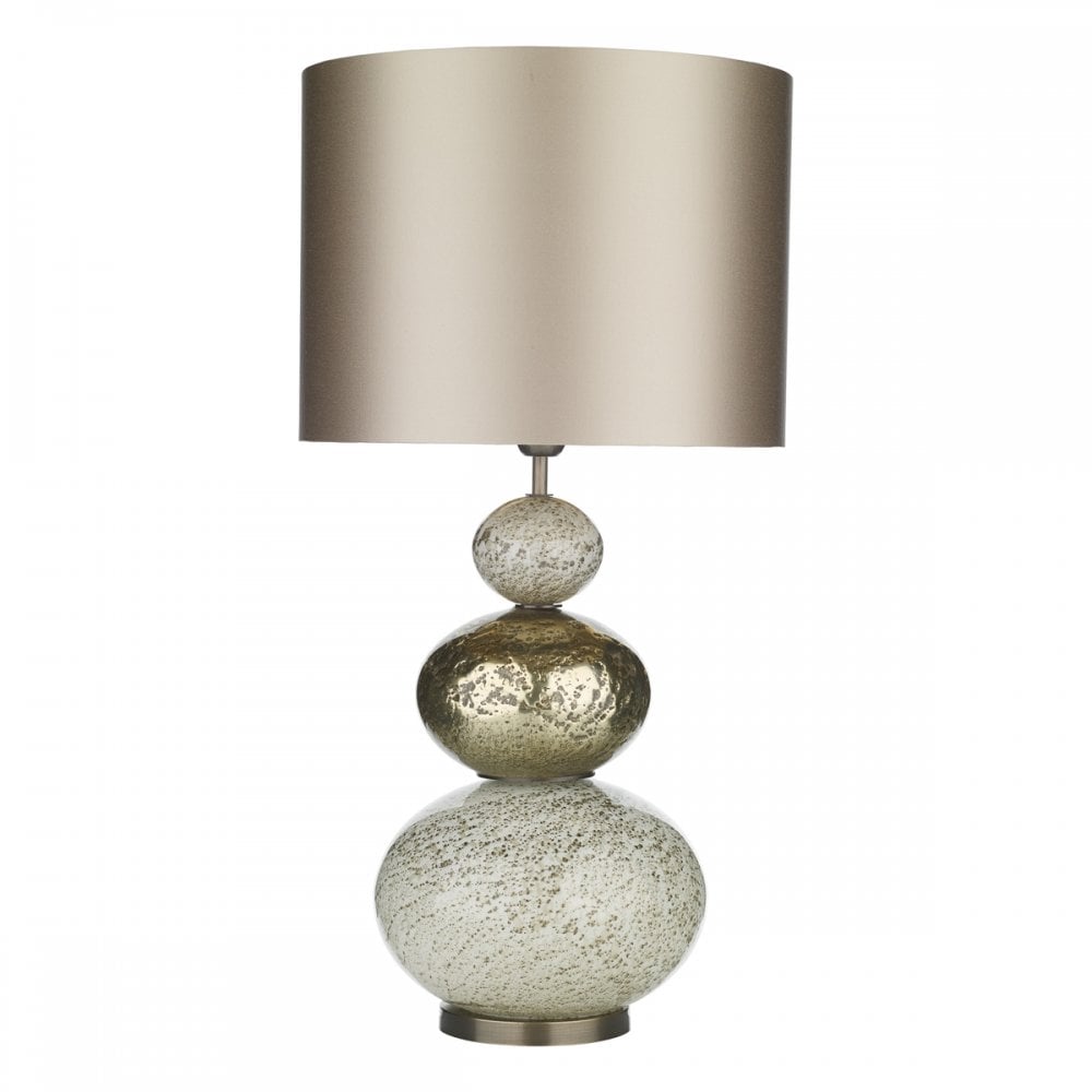 Boavista Stylish Table Lamp In Gold Finish With Almond Shade BOA4335+DRM4018