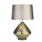 Evora Stylish Table Lamp In Gold Finish With Almond Shade EVO4335+TAP4018