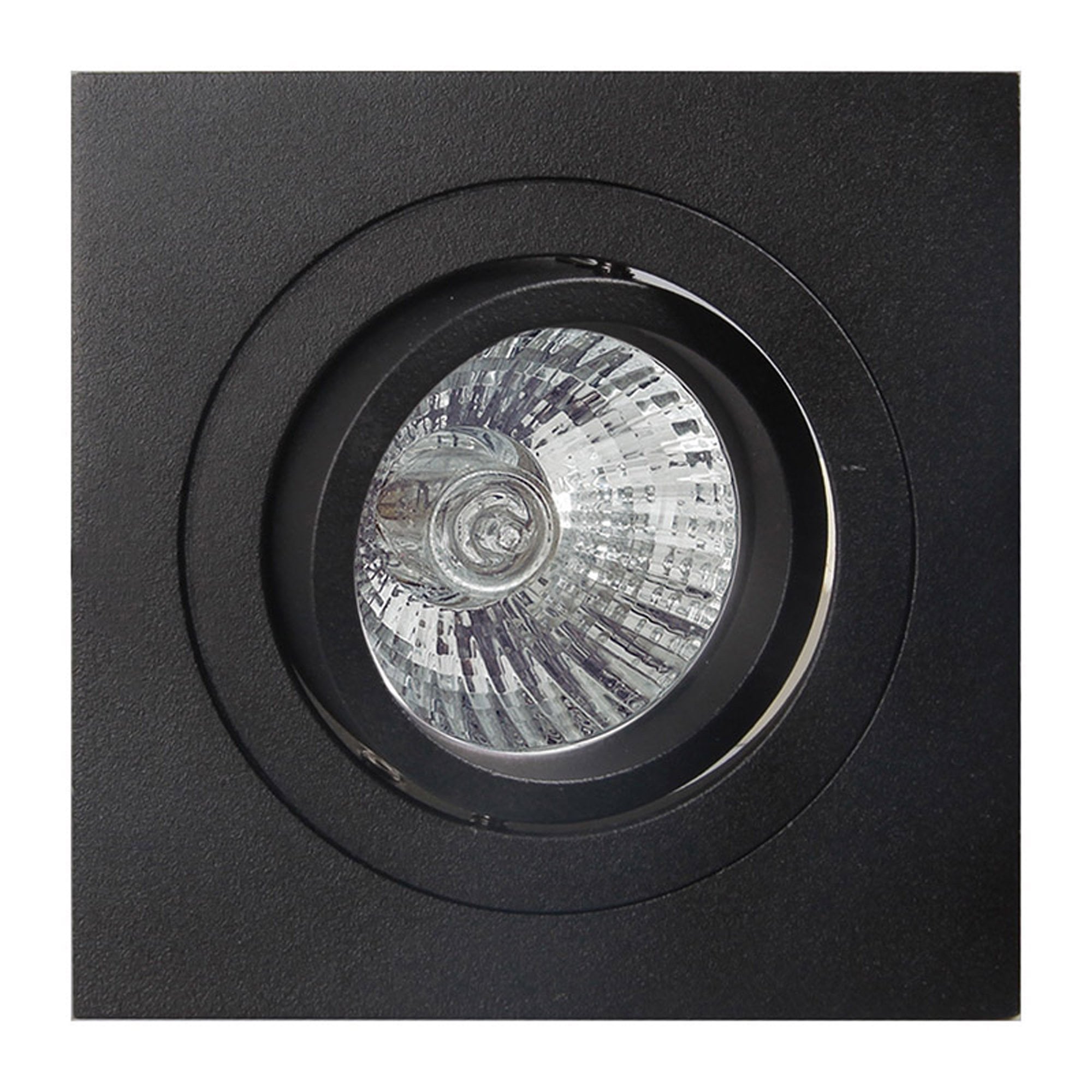 Basico Single Square Swivel Downlight In Sand Black Finish MC0008