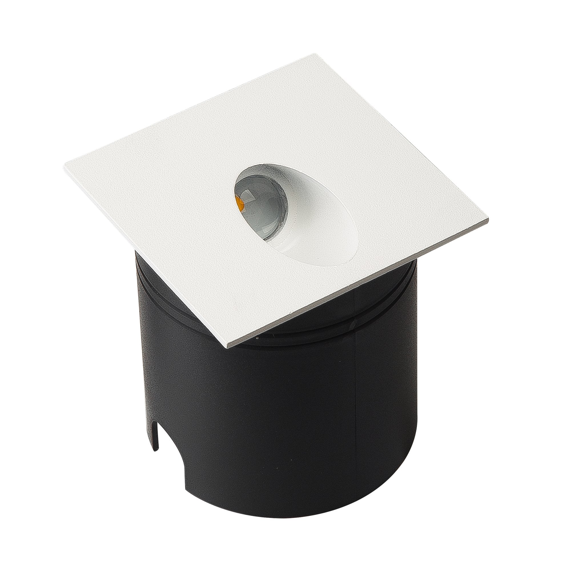 Aspen Outdoor 3 Watt LED Square Angle Wall Light In Sand White Finish IP65 M7026