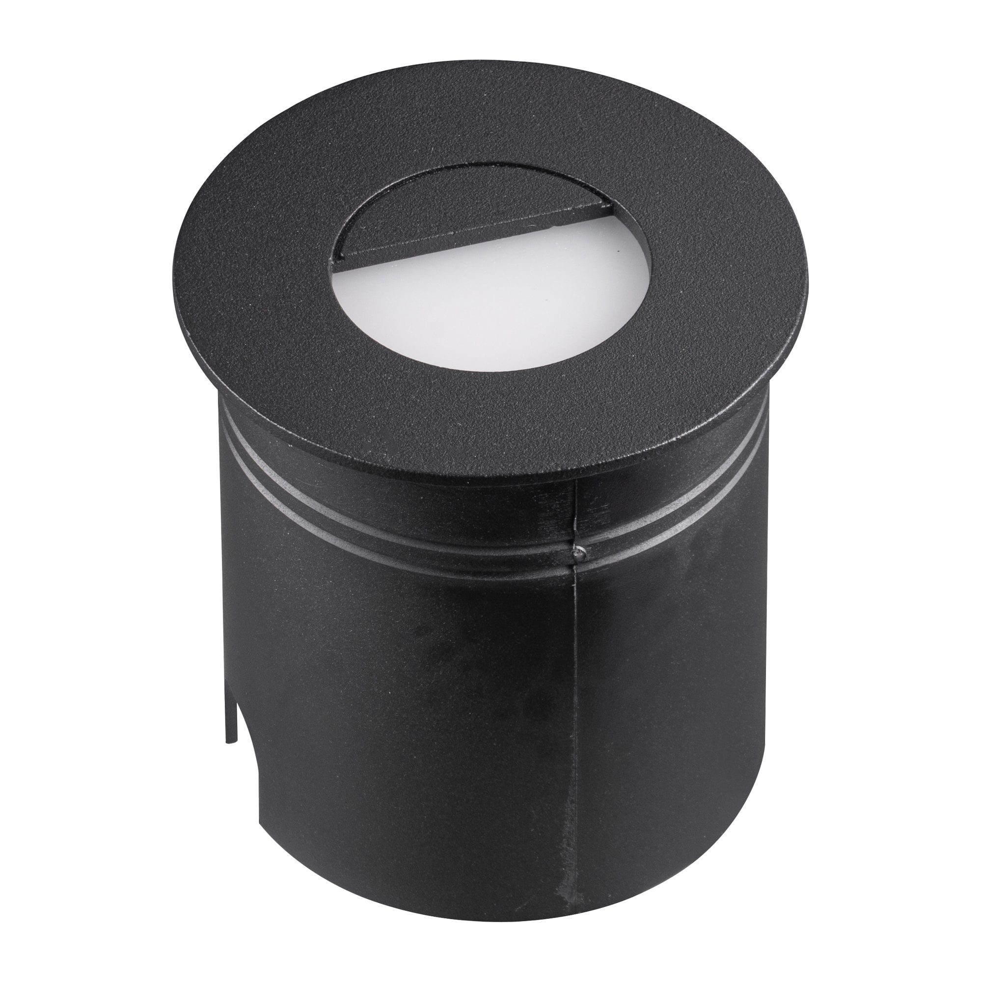 Aspen Outdoor 3 Watt LED Round Eyelid Wall Light In Sand Black Finish IP65 M7028
