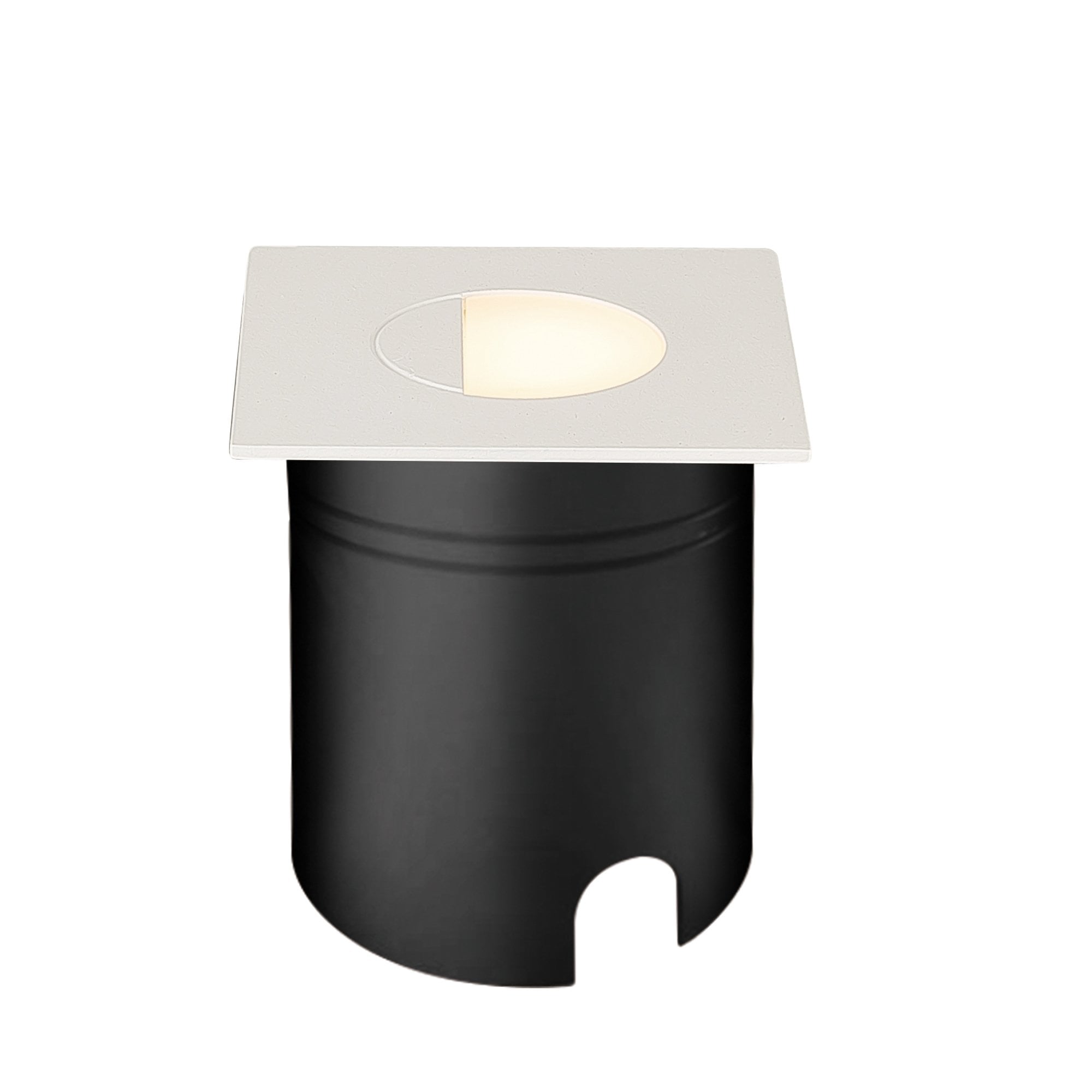 Aspen Outdoor 3 Watt LED Square Eyelid Wall Light In Sand White Finish IP65 M7032
