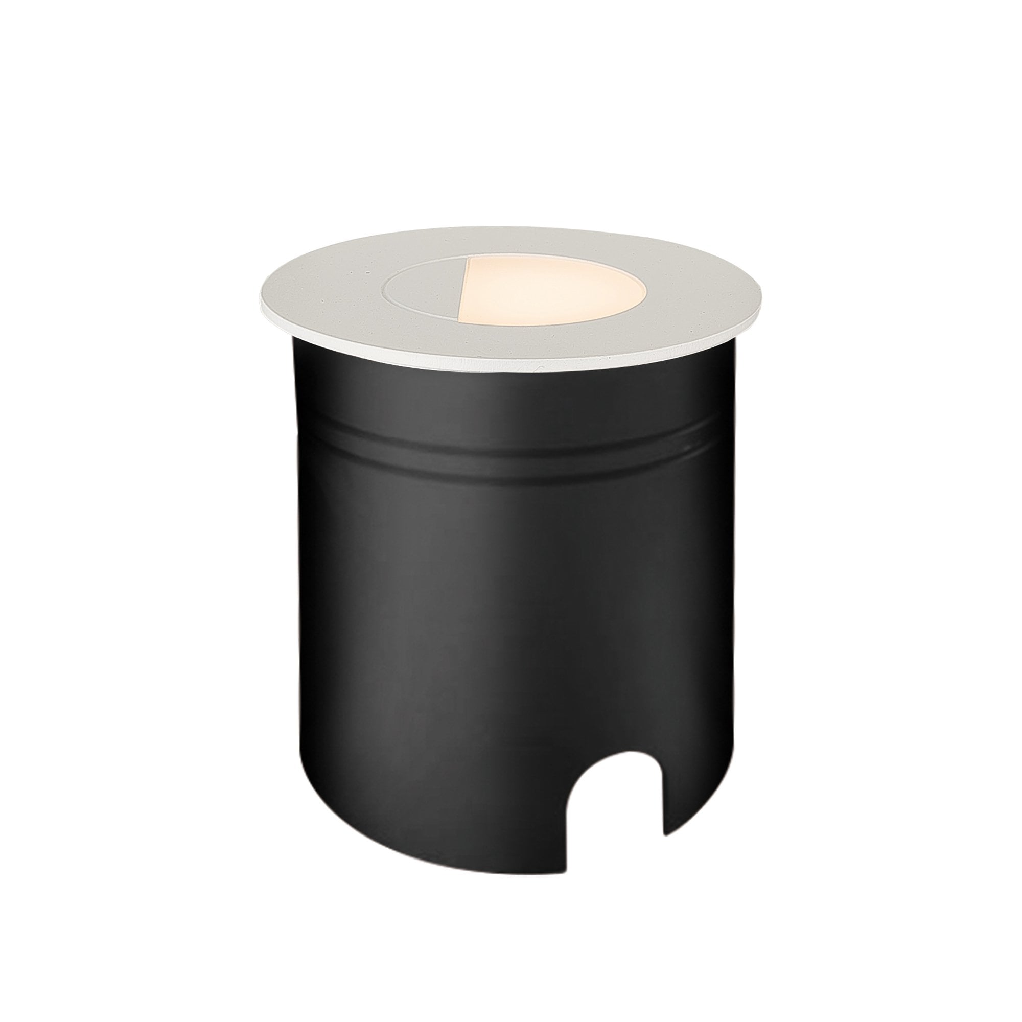 Aspen Outdoor 3 Watt LED Round Eyelid Wall Light In Sand White Finish IP65 M7029