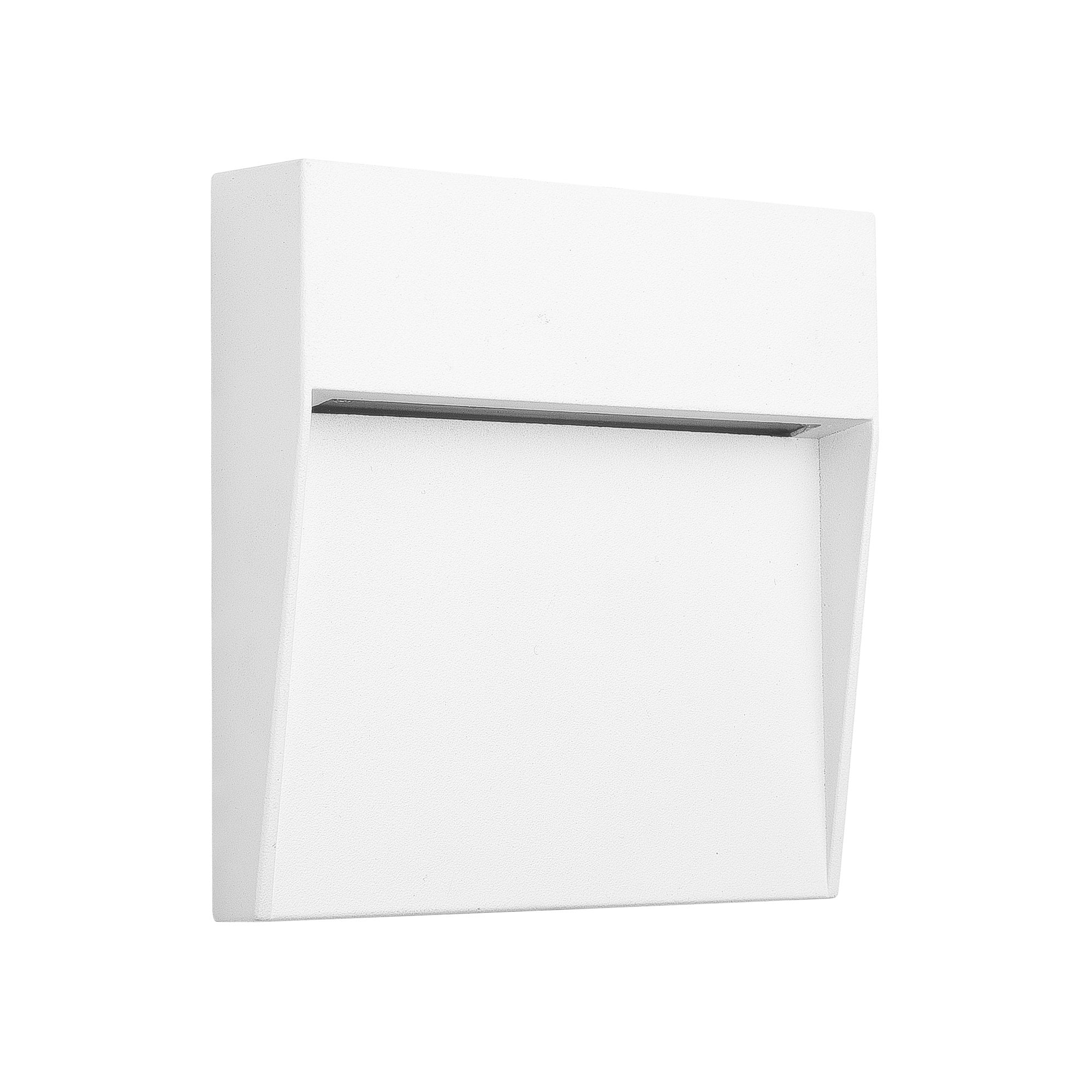 Baker Outdoor Small Square 3 Watt LED Wall Light In Sand White Finish IP54 M7012
