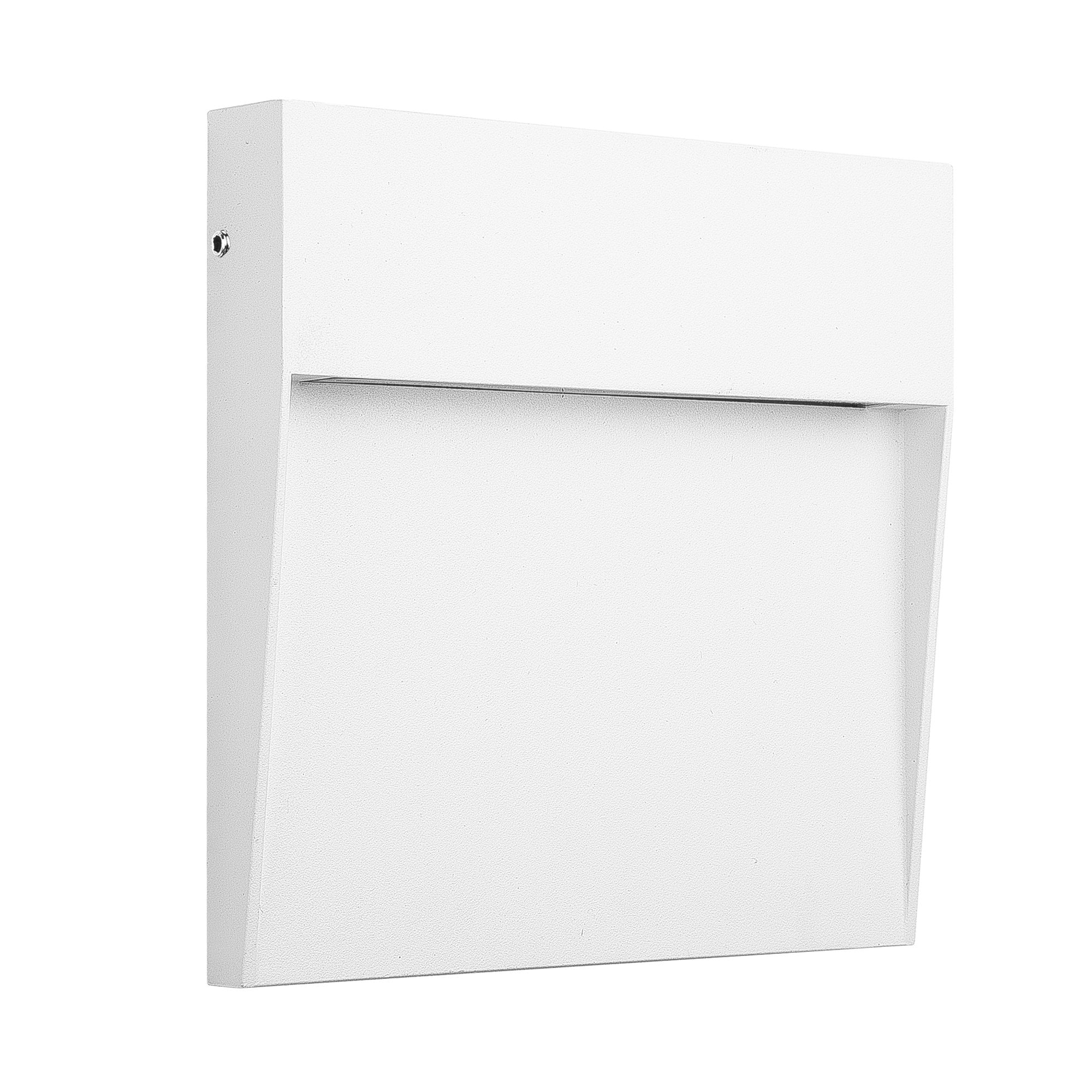 Baker Outdoor Medium Square 6 Watt LED Wall Light In Sand White Finish IP54 M7016