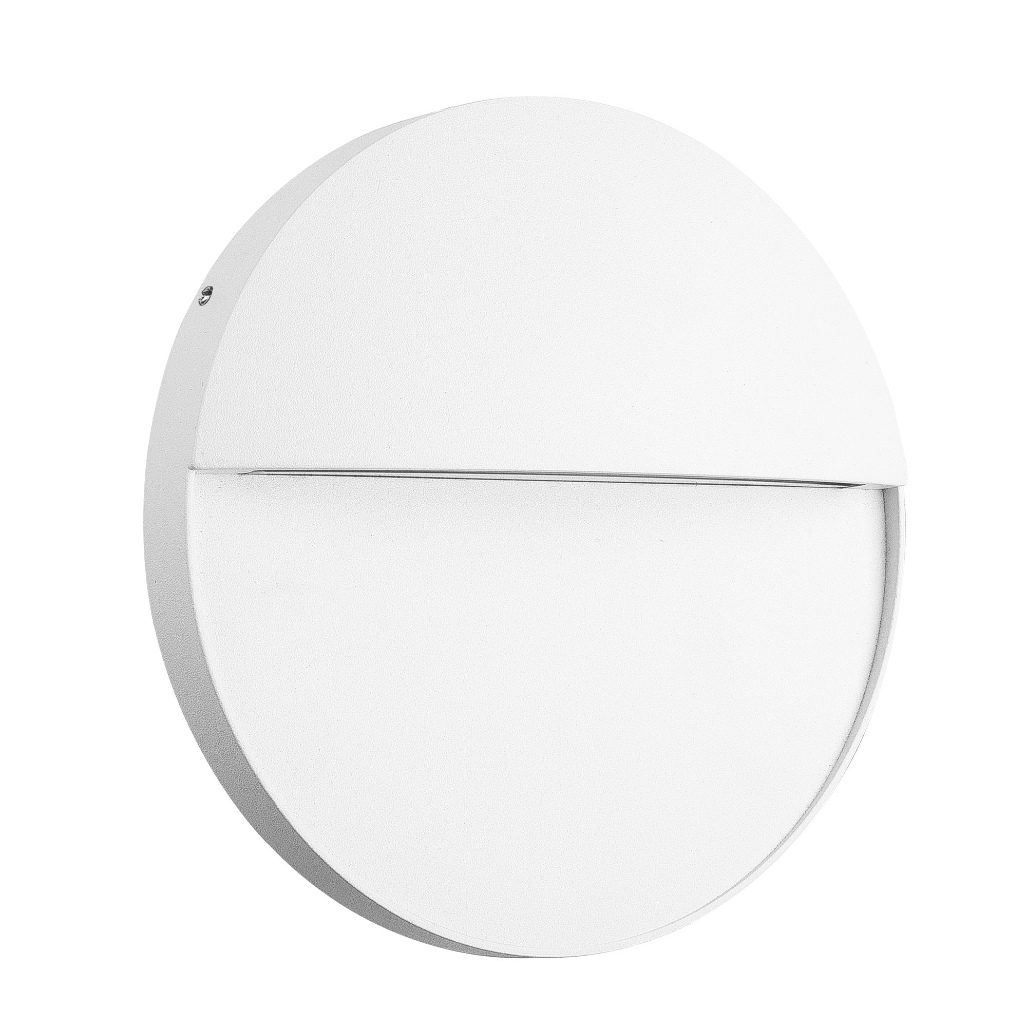 Baker Outdoor Medium Round 6 Watt LED Wall Light In Sand White Finish IP54 M7018