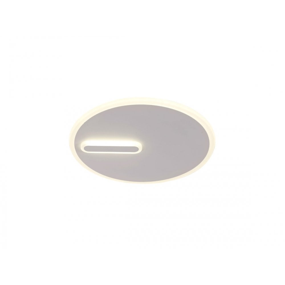 Clock LED Flush Ceiling Light In Sand White Finish M6670