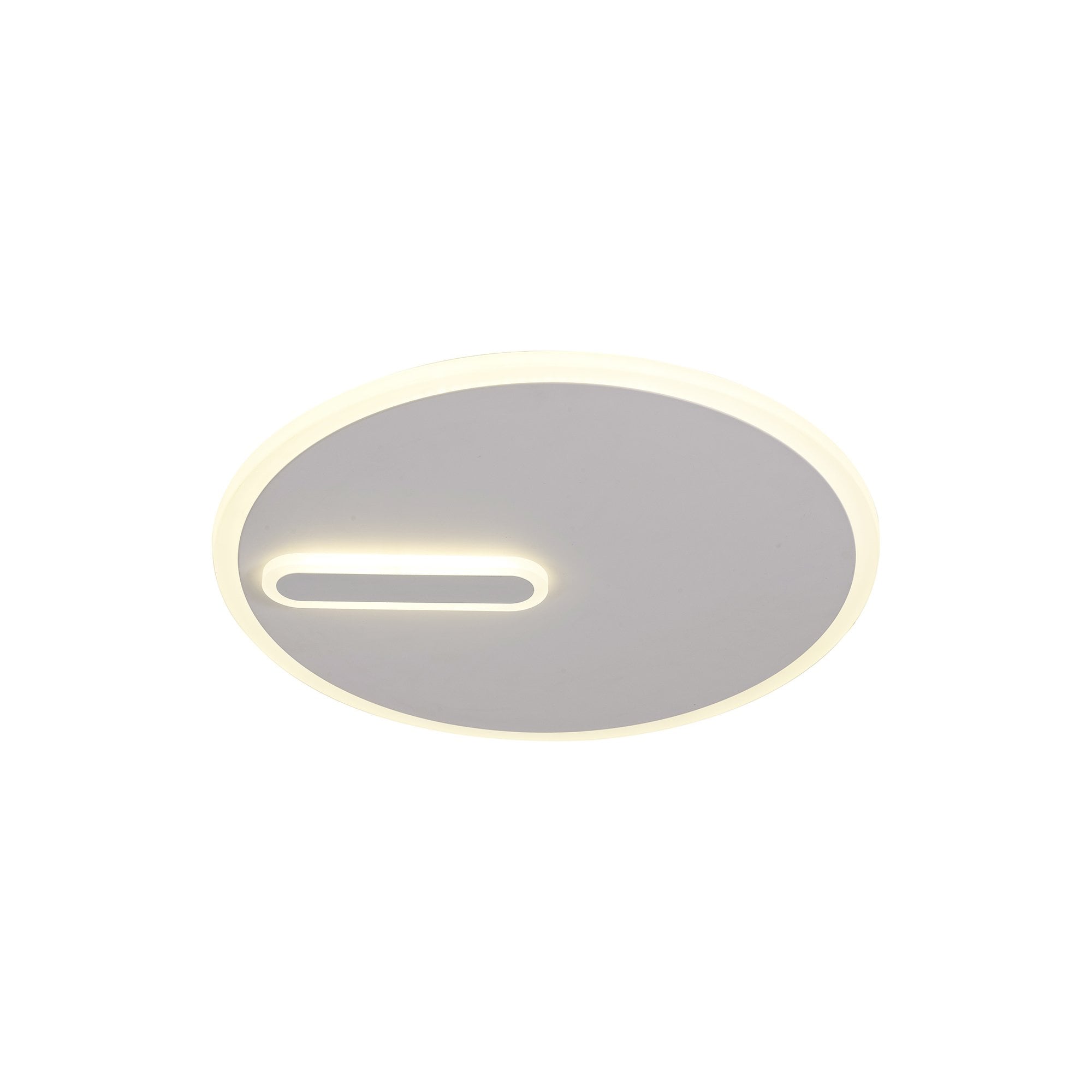Clock Medium LED Flush Ceiling Light In Sand White Finish M6671