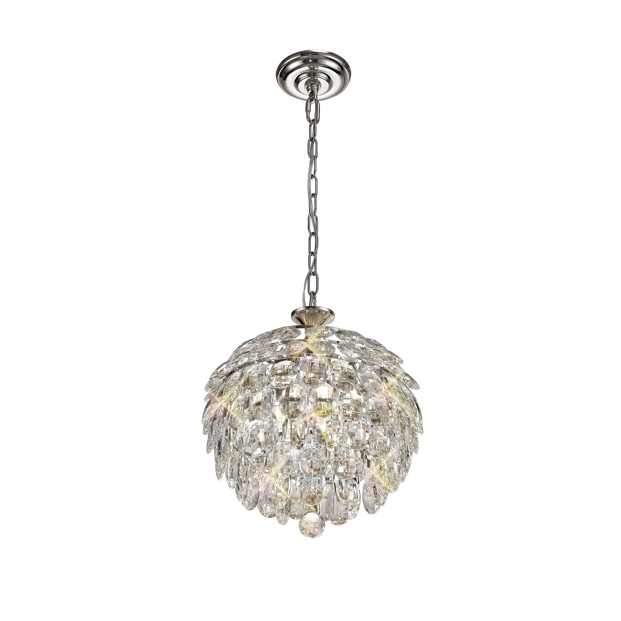 Coniston Stylish 3 Light Crystal Ceiling Pendant Light In Polished Chrome Finish IL32800