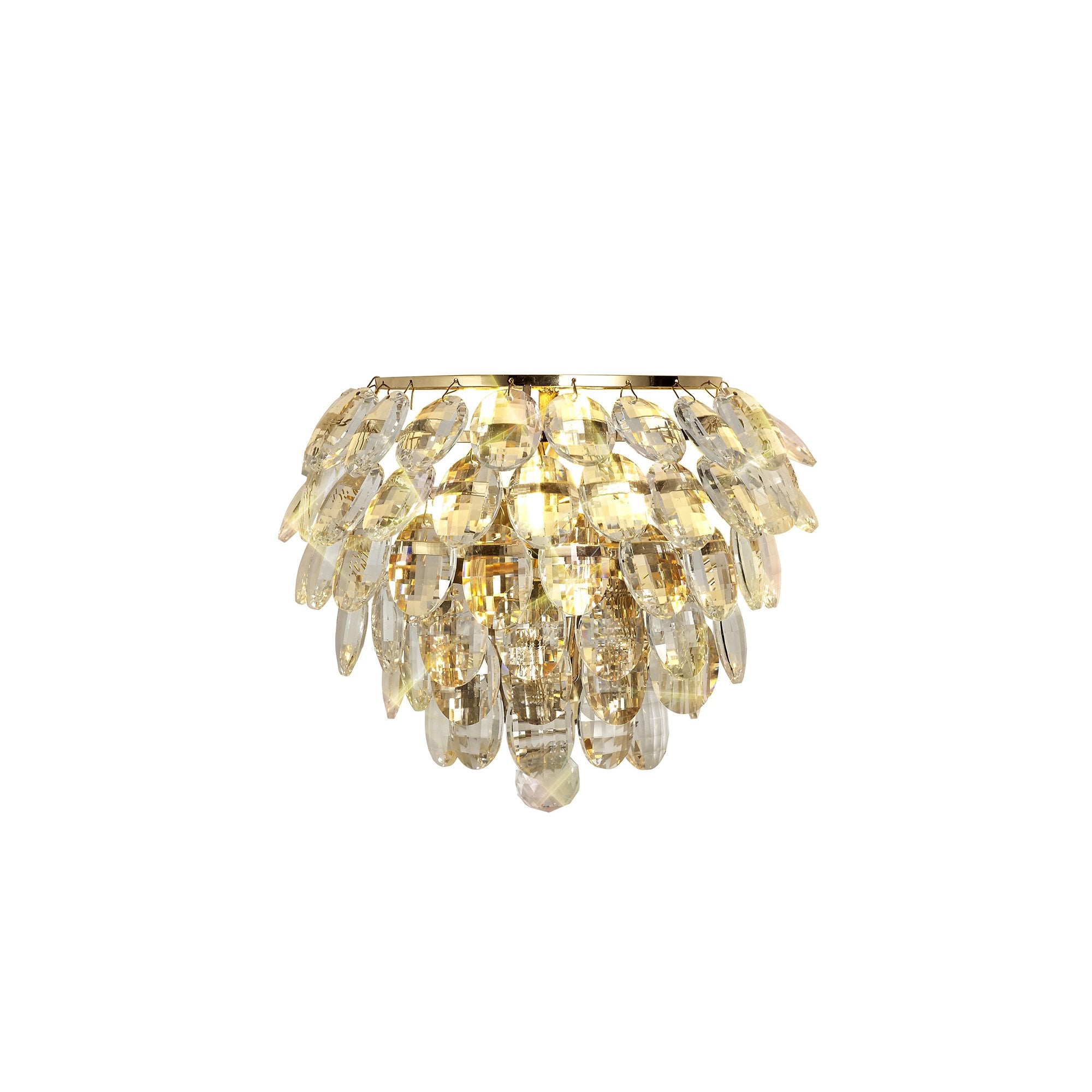 Coniston Stylish Crystal Wall Light In French Gold Finish IL32807