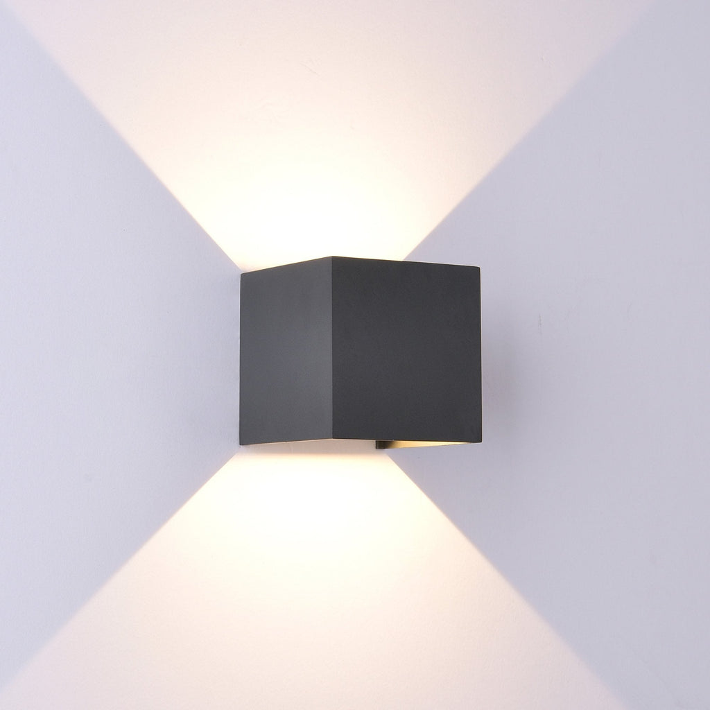 Davos Outdoor Square LED Wall Light In Anthracite Finish IP54 M6520