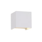 Davos Outdoor Square LED Wall Light In Sand White Finish IP54 M6521