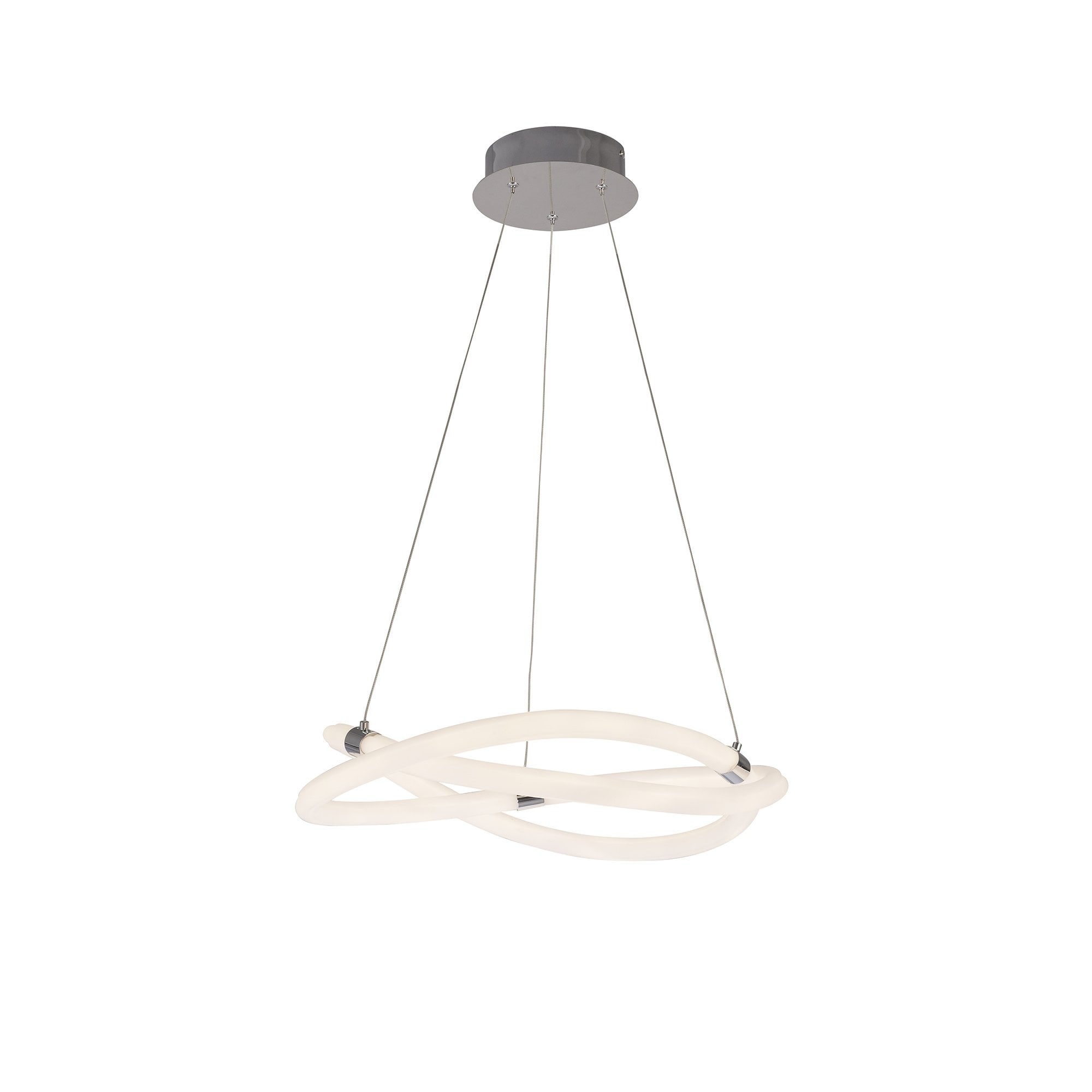 Infinity II Ceiling Pendant Light In Polished Chrome Finish With Opal White Diffuser M6608