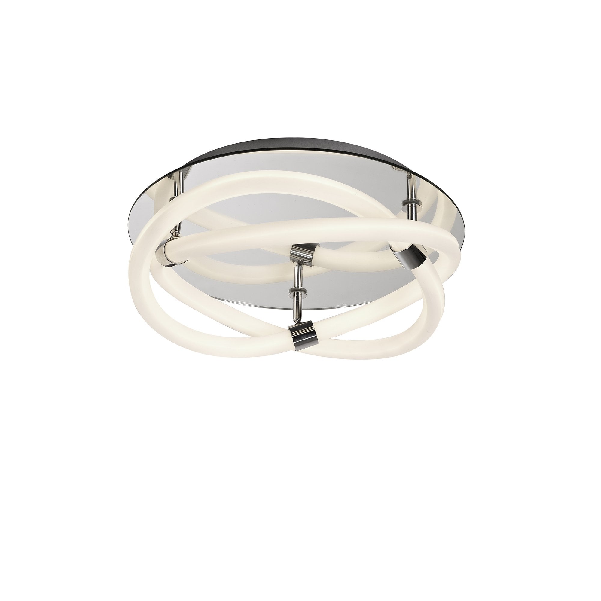 Infinity II Flush Ceiling Light In Polished Chrome Finish With Opal White Diffuser M6609