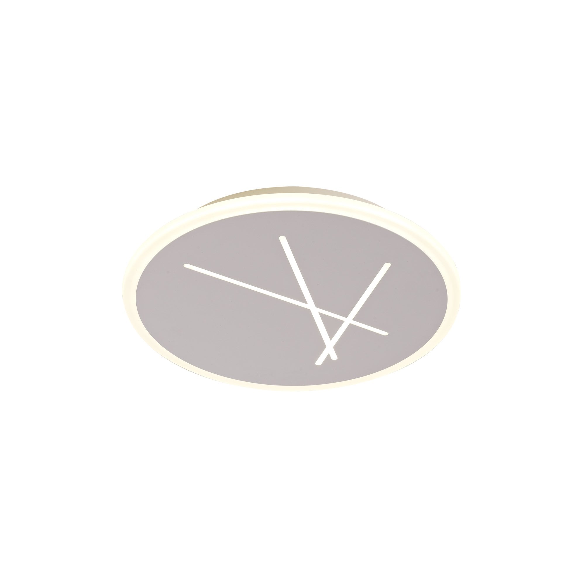 Kenzo Modern LED Small Flush Ceiling Light In Sand White Finish M6672
