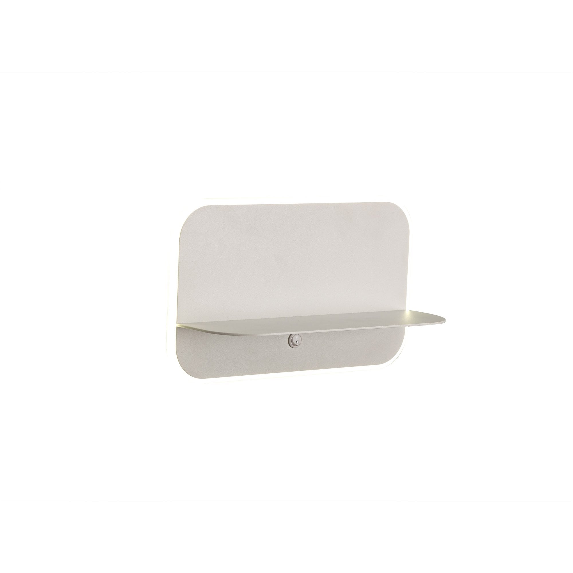Lanzarote Modern LED Shelf Wall Light With USB Port In Matt White Finish M6875