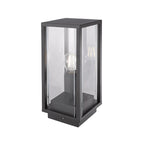 Meribel Single Outdoor Pedestal Lamp In Graphite Finish IP54 M6490