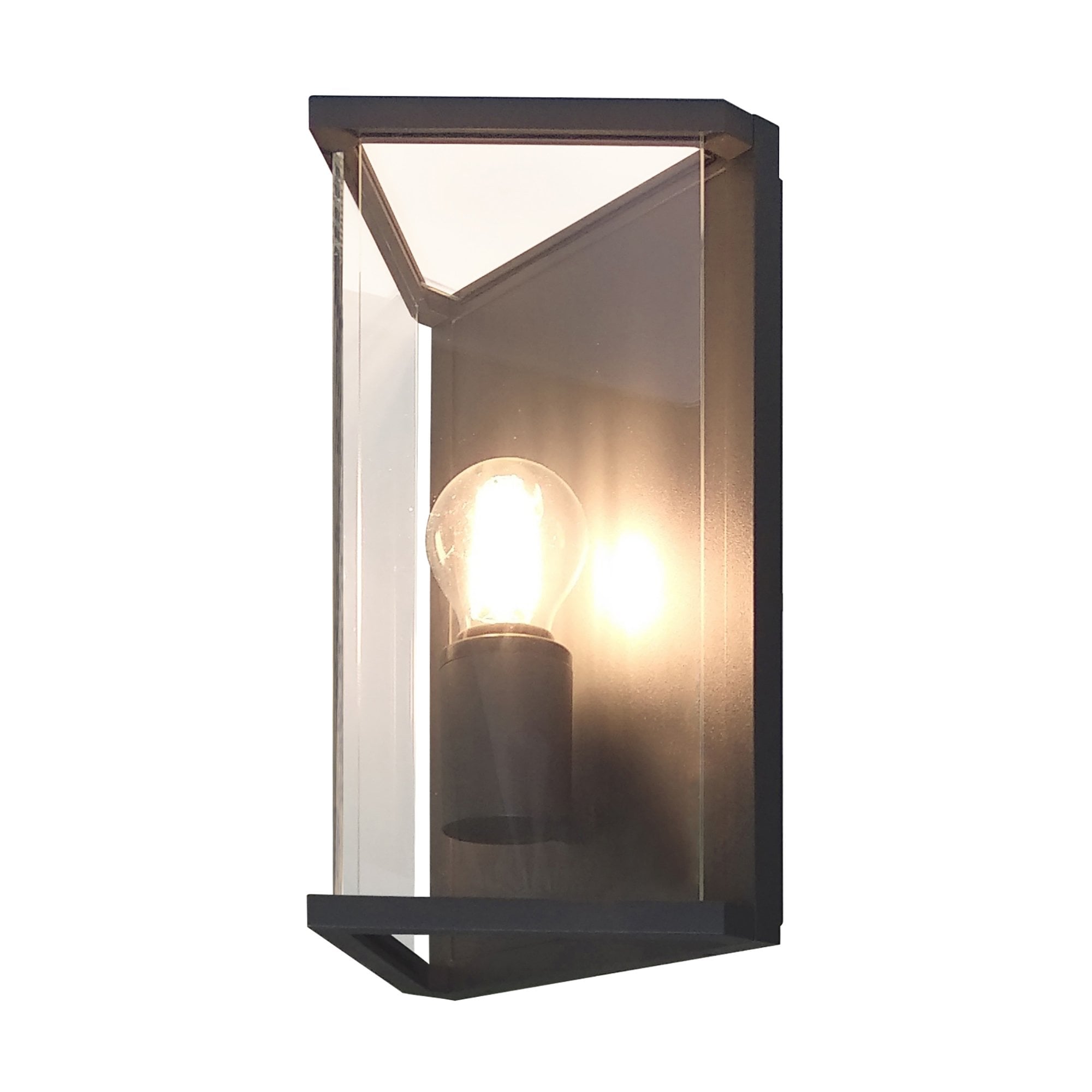 Meribel Single Outdoor Triangular Wall Light In Graphite Finish IP54 M6495
