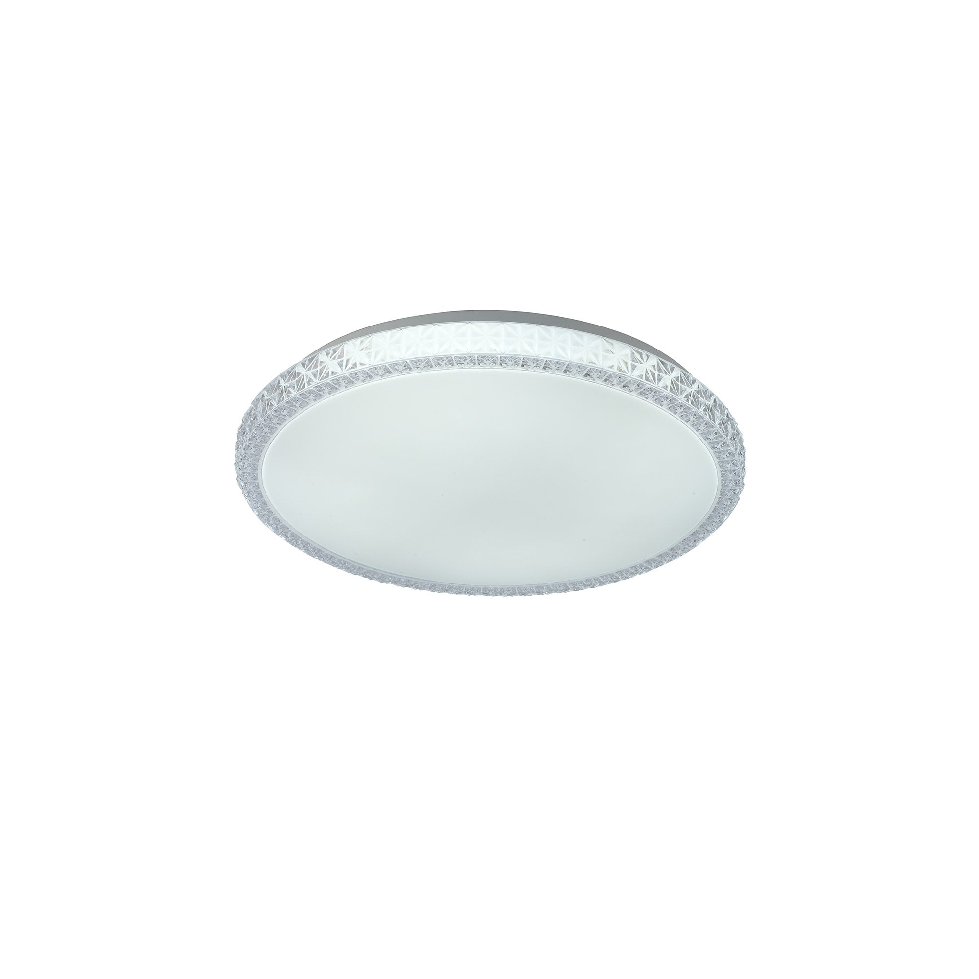 Naxos 24 Watt LED Remote Control Flush Ceiling Light In Matt White Finish M6450