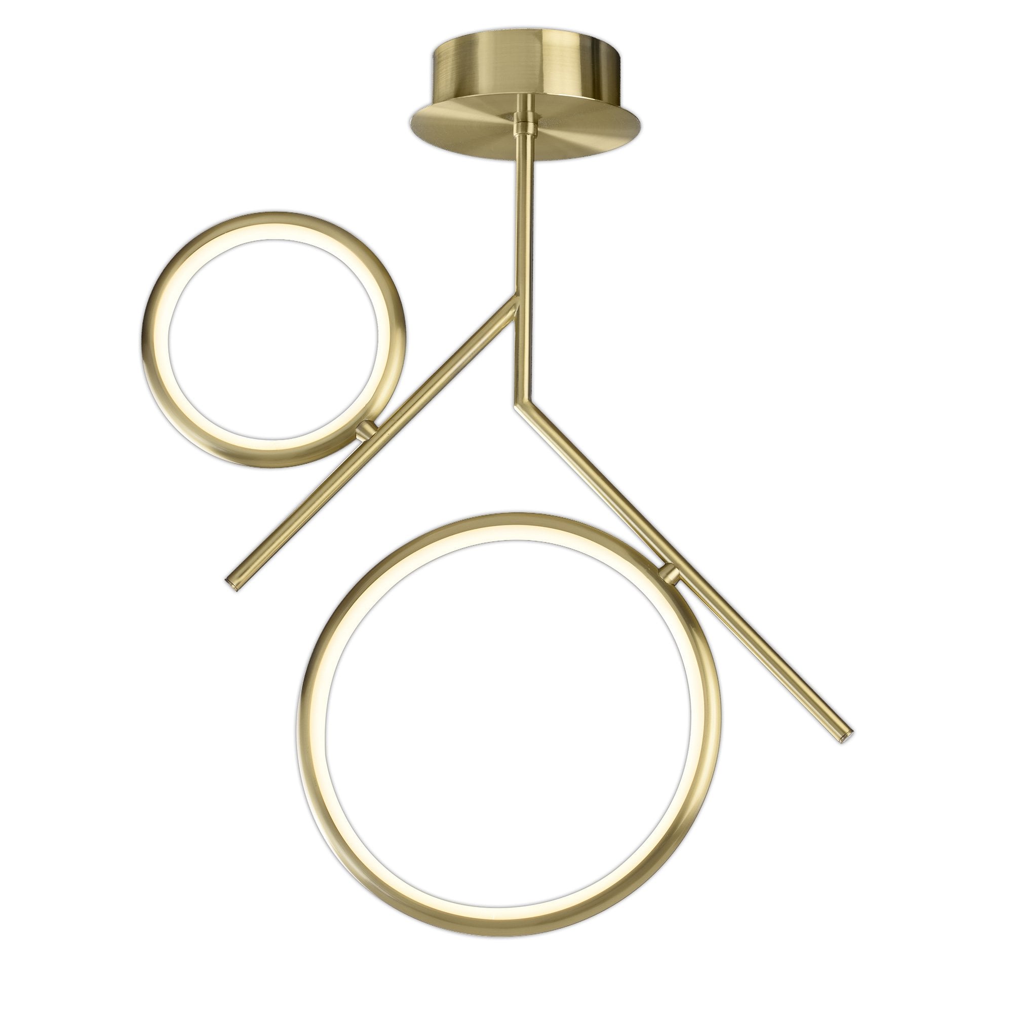 Olimpia SG 30 Watt LED Modern Semi Flush Ceiling Light In Satin Gold Finish M6582