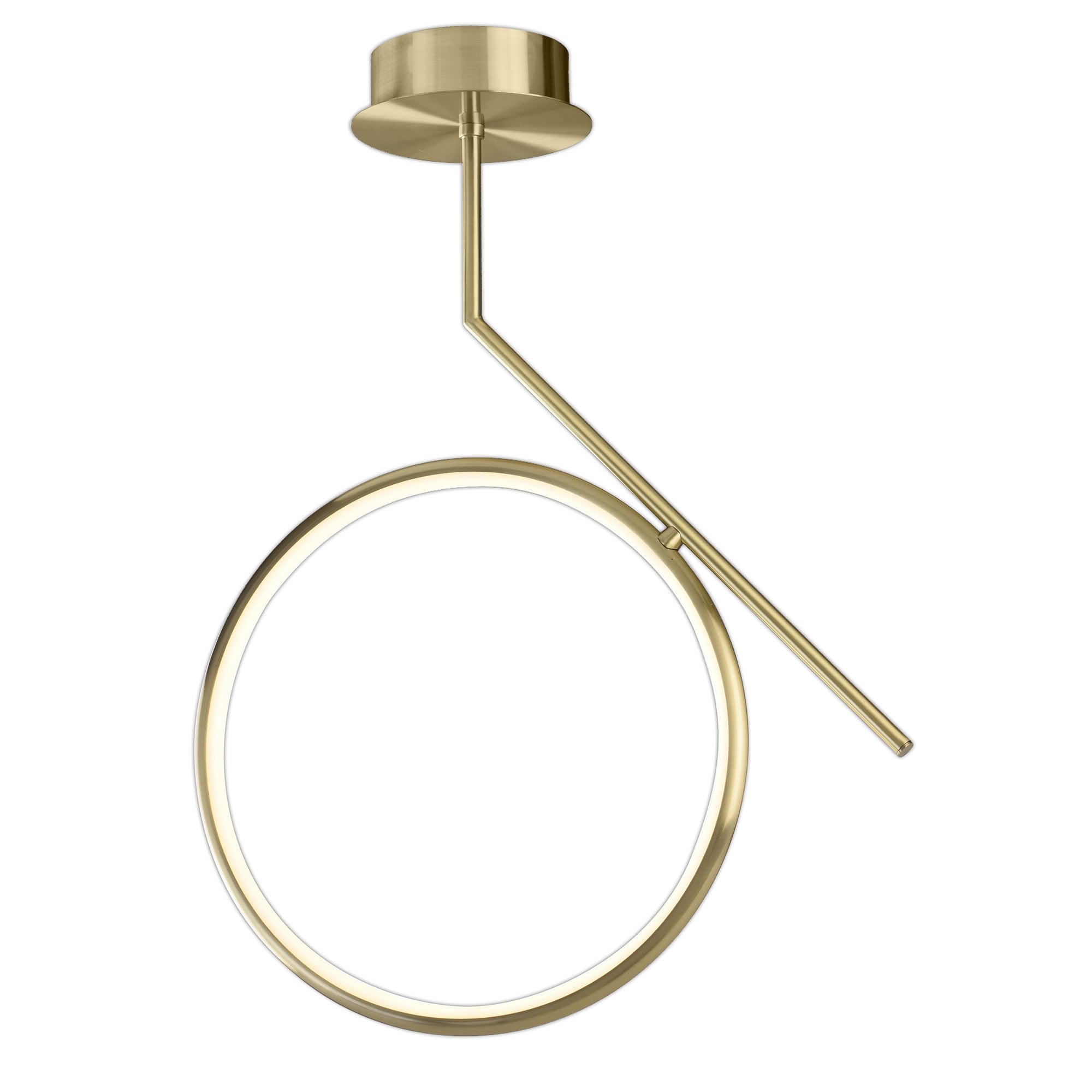 Olimpia SG 25 Watt LED Modern Semi Flush Ceiling Light In Satin Gold Finish M6583