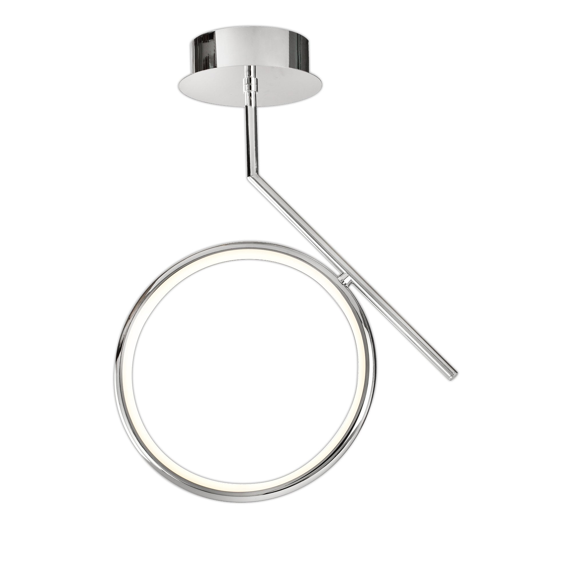 Olimpia CH 20 Watt LED Modern Semi Flush Ceiling Light In Polished Chrome Finish M6594
