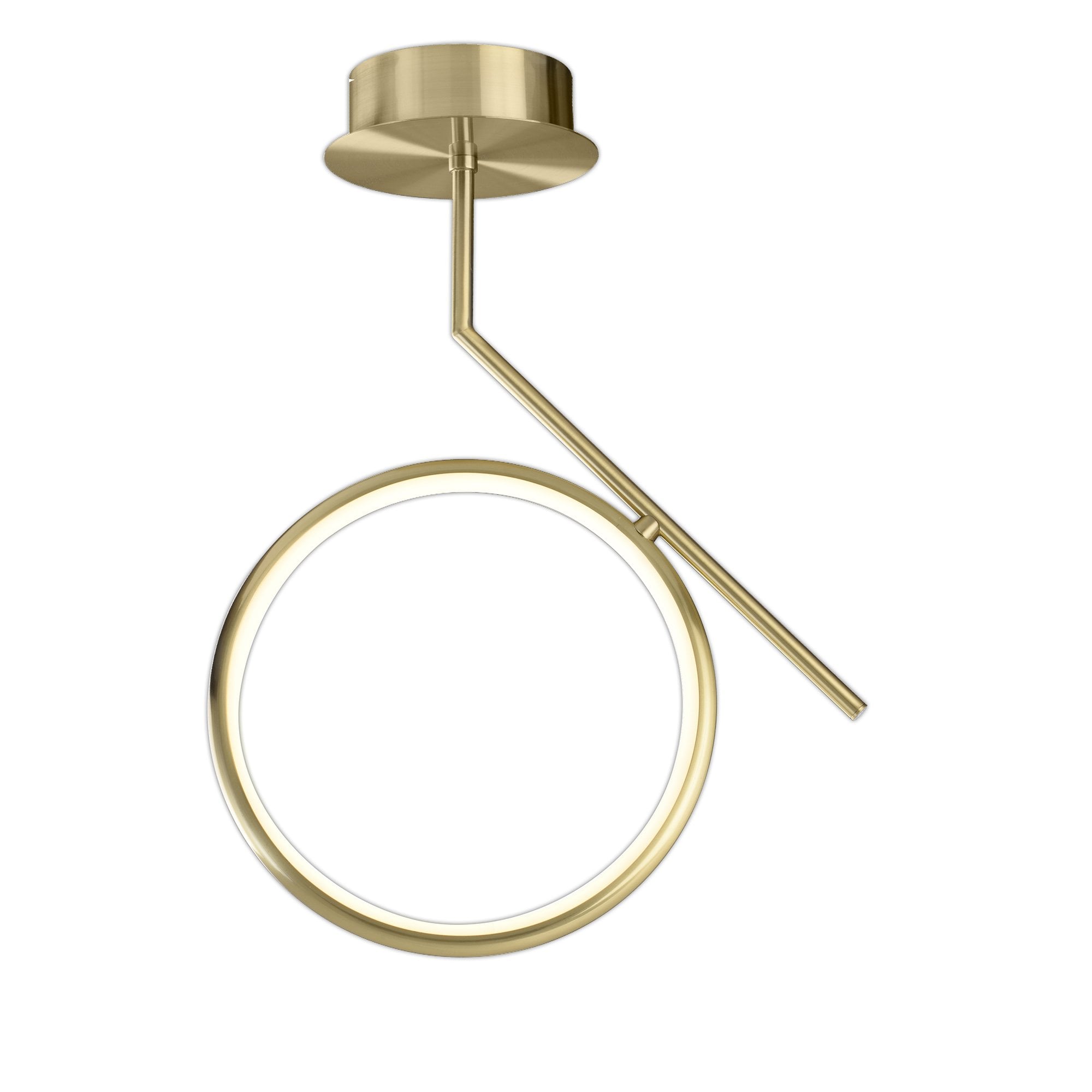 Olimpia SG 20 Watt LED Modern Semi Flush Ceiling Light In Satin Gold Finish M6584