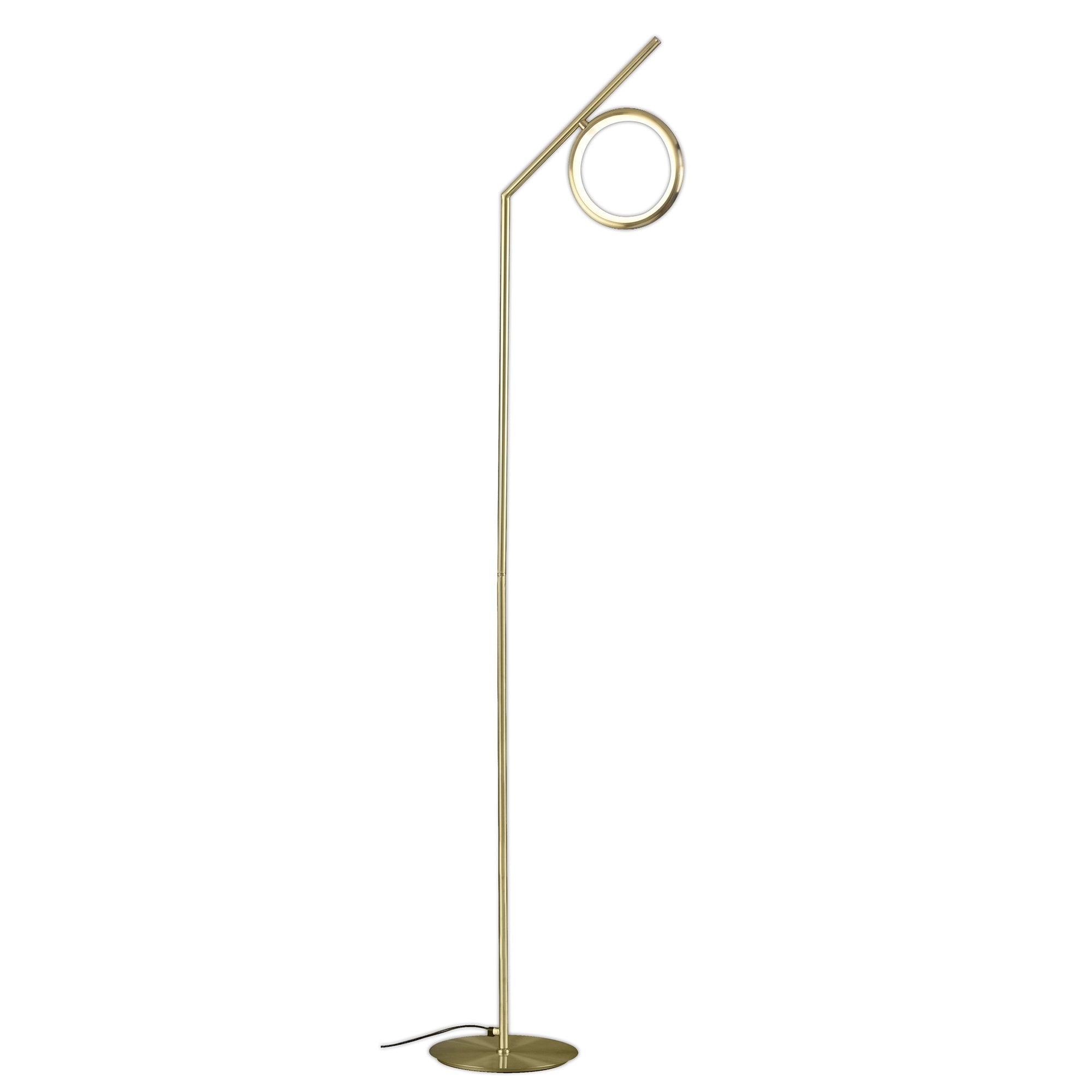 Olimpia SG 12 Watt LED Modern Floor Lamp In Satin Gold Finish M6587