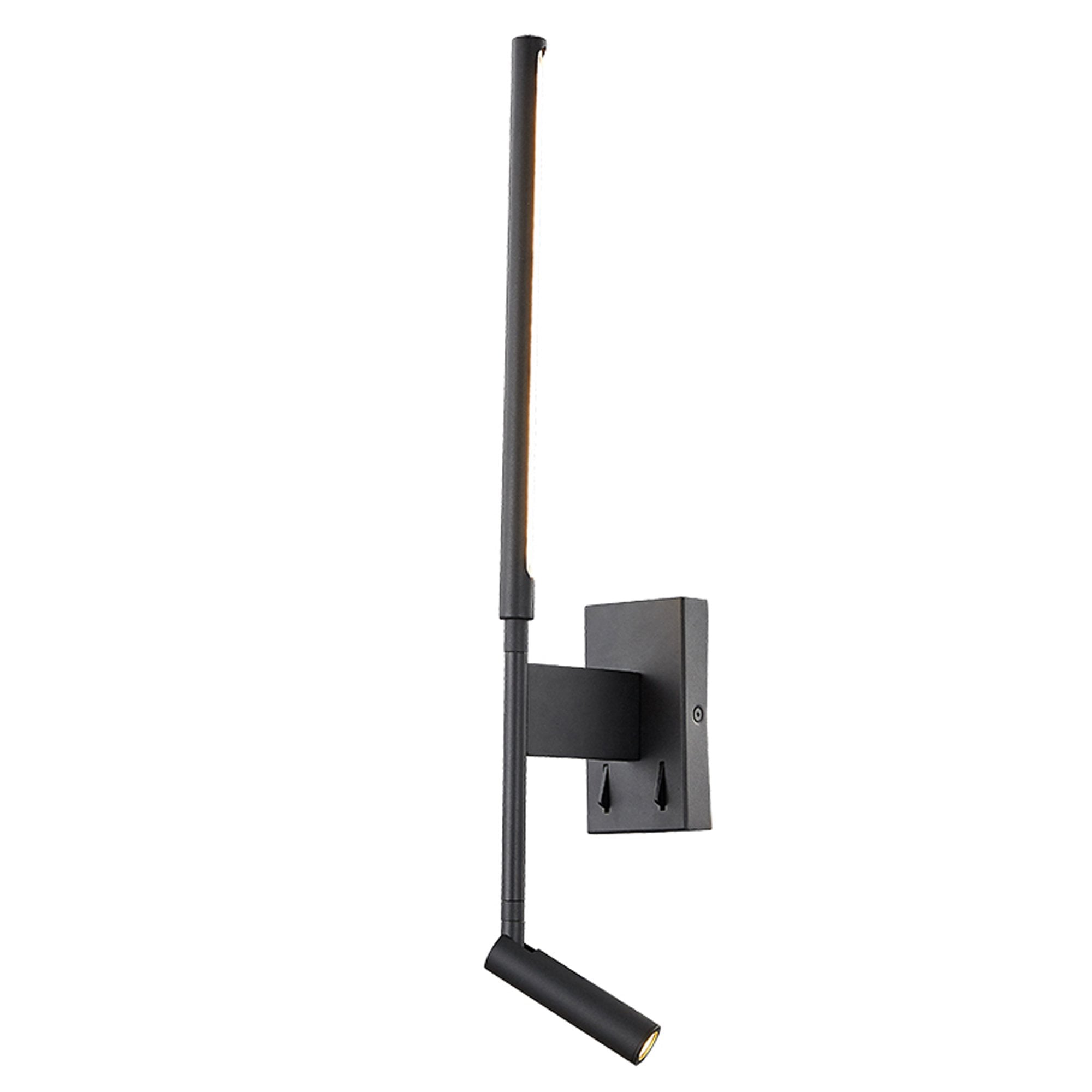 Torch Modern LED Reading Wall Light In Sand Black Finish M6703